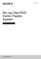 Sony BDV-T28 - Owners Manual